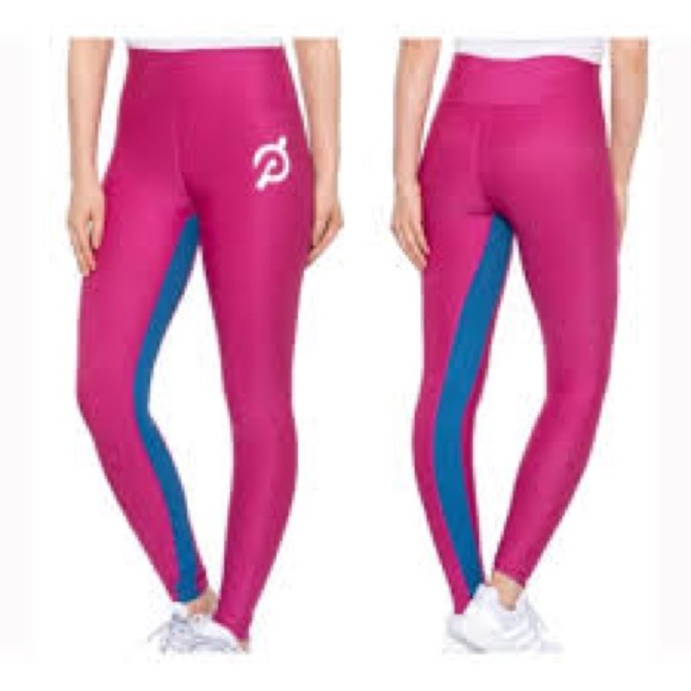 Peloton show up robbed Women's Vibrant Pink and Blue Leggings